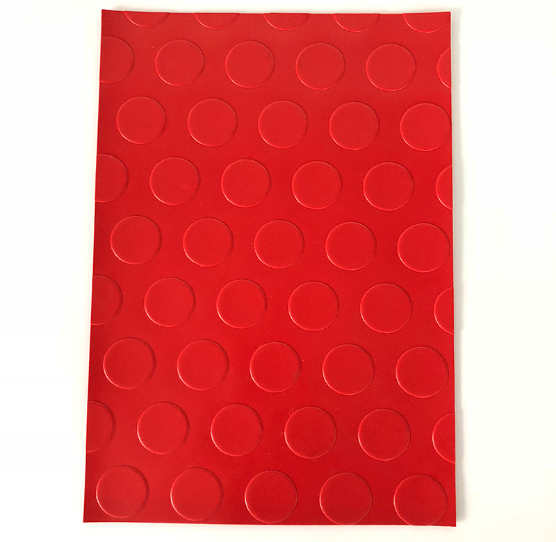 Waterproof PVC Surface Coin Anti Slip Round Button Flooring Mats